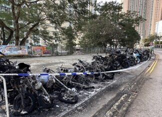 Suspected arson sees 35 motorbikes in Tseung Kwan O torched